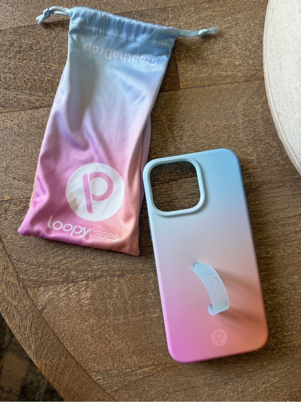 Loopy Case Ombre Pink to Blue Gradient Phone Case with Loop
